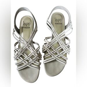 Impo Stretch Women's Silver Strappy Sandals